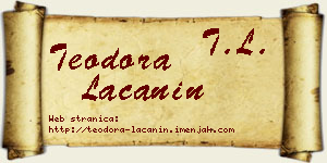 Teodora Lačanin vizit kartica